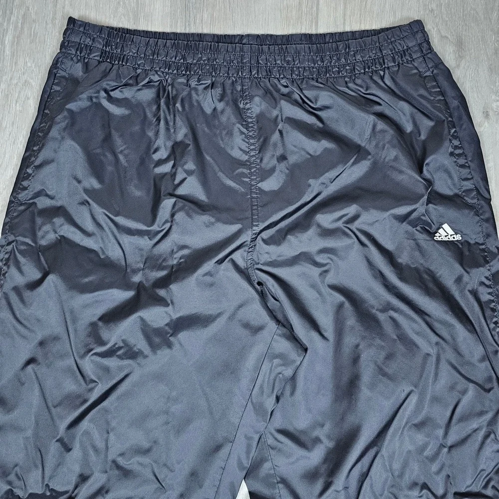 Vintage Adidas Track Pants Mens Extra Large Black Mesh Lined Relaxed Loose Y2K